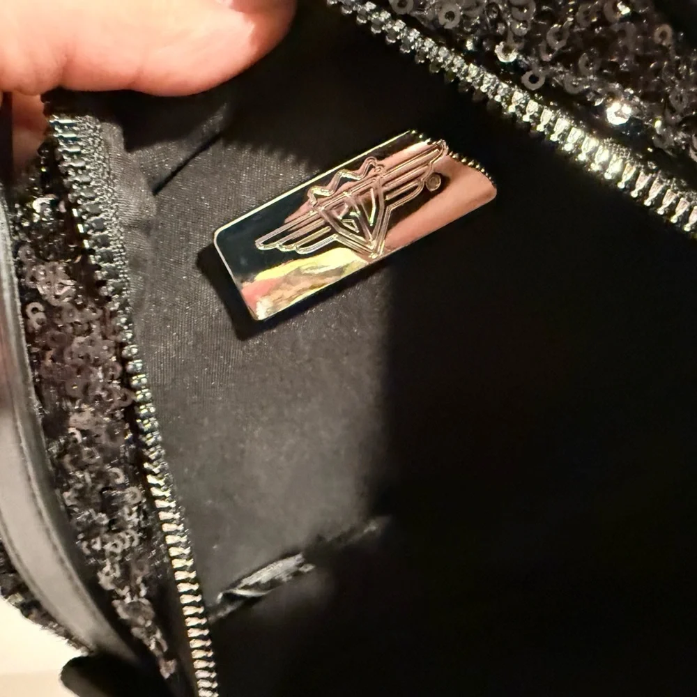 Black Sequin Disney Poison Apple Crossbody Bag